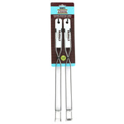 Glow-In-The-Dark HERSHEY’S Foldable Roasting Fork by Mr. Bar-B-Q – Extra Long, Alloy Steel, Silver, Pack of 2, Model 01246HSY