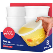 Stock Your Home 64 oz/8 Count / transparent / 64.0 ounces Container Sets