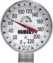 HUBERT Stainless Steel Large Dial Pocket Thermometer with Black ABS Sheath - 5 1/2"L Stem