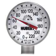 Stainless Steel Large Dial Pocket Thermometer with Black ABS Sheath - 5 1/2"L Stem by HUBERT – Polycarbonate, Black, Model IRXL220-HUBERT