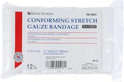Henry Schein Conforming Stretch Gauze Bandage, 2" x 4.1Yd, 6-Ply, 12 Ct