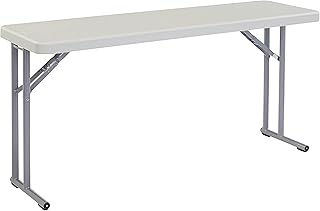 Seminar Folding Table by National Public Seating – 18x60 Portable, Heavy-Duty Foldable Table Indoor/Outdoor Table for Office, Conferences & Training Rooms – Lightweight & Durable, Speckled Gray