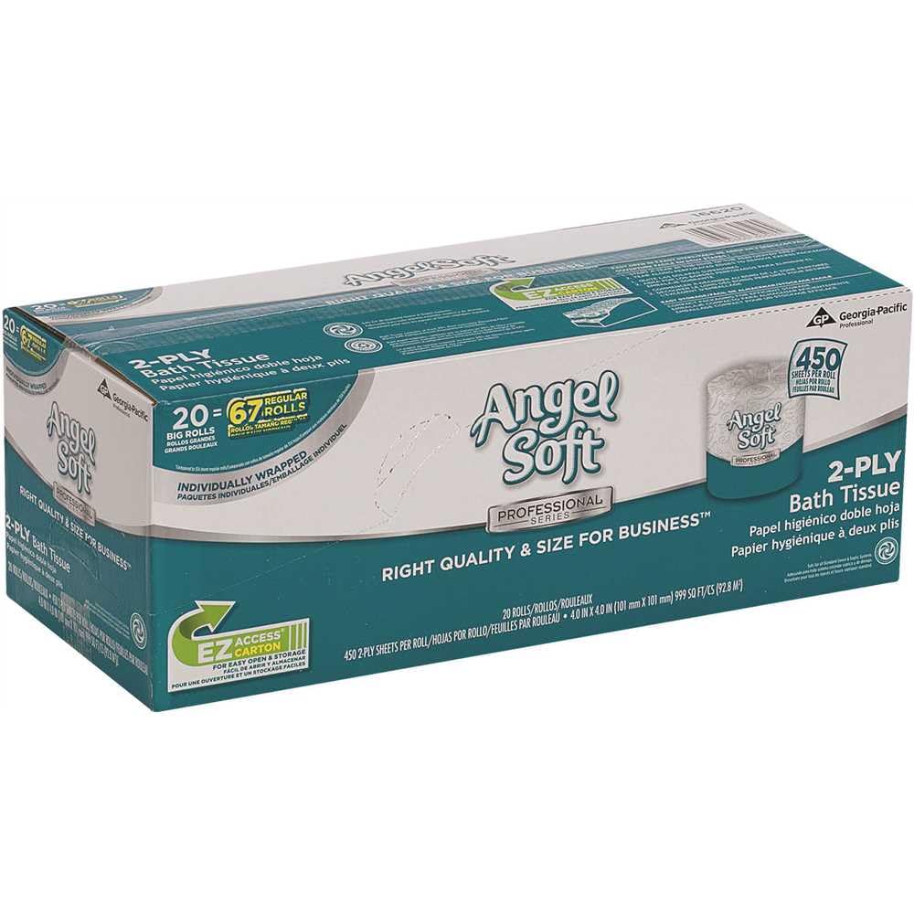 PS Bathroom Tissue by Angel Soft – 4", Paper, white, Model GEP16620 -SPR