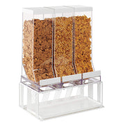 4108-15 Monterey Cereal Dispenser by CAL-MIL – 17-1/4"W x 10-1/2"D x 23-1/2"H, 9.8 liters, Alloy Steel, Clear, Pack of 3
