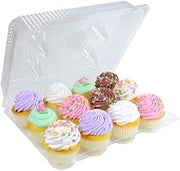 Splyco USA 12 Compartment Cupcake/Muffin Carrier Container, 13" Length x 10.375" Width x 3.625" Depth | 100 Per Case