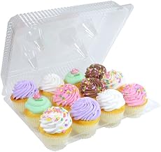 Splyco USA 12 Compartment Cupcake/Muffin Carrier Container, 13" Length x 10.375" Width x 3.625" Depth | 100 Per Case