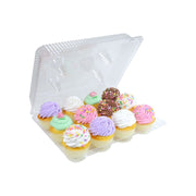 12 Compartment Cupcake/Muffin Carrier Container by Splyco USA – Clear, Model LBH-9222