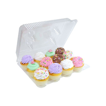 12 Compartment Cupcake/Muffin Carrier Container by Splyco USA – Clear, Model LBH-9222
