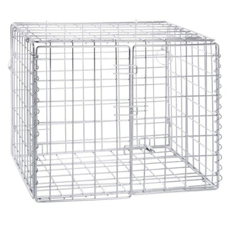 Lockable Security Cage Chrome Wire - 18" L x 24" W x 15" H by HUBERT – Large, Wire, Chrome, Model SM1824C