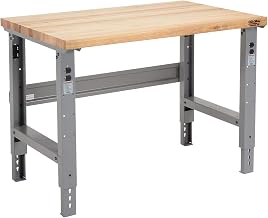 Global Industrial Adjustable Height Workbench C-Channel Leg, 48" W x 30" D