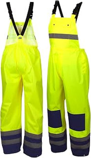 Pyramex RRWB3110L PU/Poly hi vis bib pants - size large