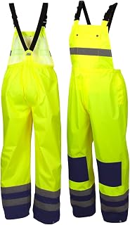 Pyramex RRWB3110L PU/Poly hi vis bib pants - size large