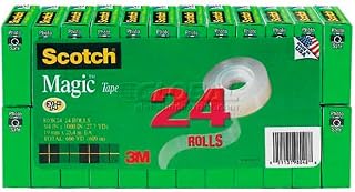 Scotch Magic Tape, 24 Rolls, Numerous Applications, Invisible, Engineered for Repairing, 3/4 x 1000 Inches, Boxed (810K24) - Pack of 6
