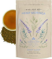 Harney & Sons Hemp Moringa, Deep Sleep Wellness Blend | Caffeine-free herbal blend with hemp leaves, moringa, turmeric, holy basil, and goji berries.
