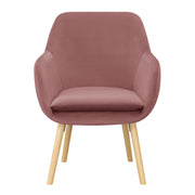 Convenience Concepts Blush Velvet / Chair / 25.25"L x 26.75"W x 33.5"H Chairs