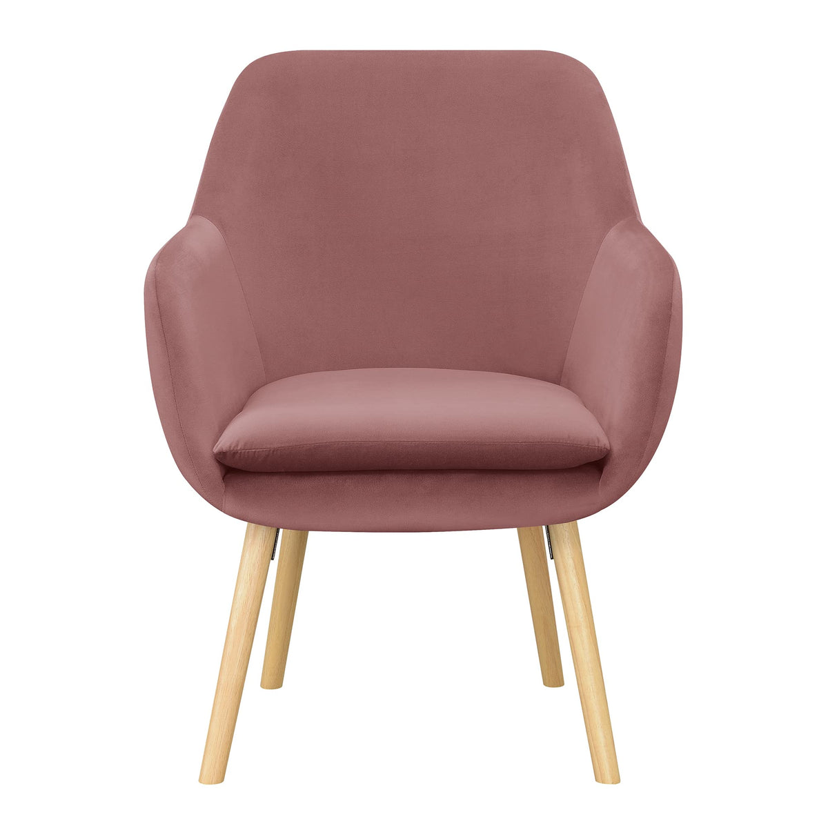 Convenience Concepts Blush Velvet / Chair / 25.25"L x 26.75"W x 33.5"H Chairs