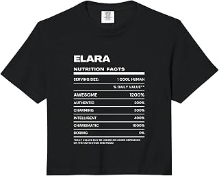 Elara Nutrition Facts Name Comfort Colors Crop Top