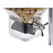 Cereal Dispenser for 3 Kinds of Cereal Stainless Steel - 19 1/3 Dia x 26 1/5 H by HUBERT – Large, 8.7 gallons, Stainless Steel, Silver with Transparent Containers, Model 10306