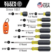 KLEIN TOOLS 16-Piece Screwdriver Set / Black / 1 Screwdriver Sets