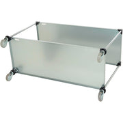 Adjustable Solid Galvanized Shelf Cart by Nexel – 24"L x 24"W x 40"H, 12-Gauge Powder Coated Steel, Chrome, Model SC24603SZ2
