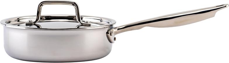 WINCO Tri-Ply Saute Pan, Silver
