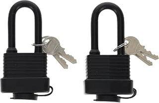 RoadPro RP23LK3 Weather-Resistant Padlock Set, 2-Pack, Durable Security for Home, Work, and Travel