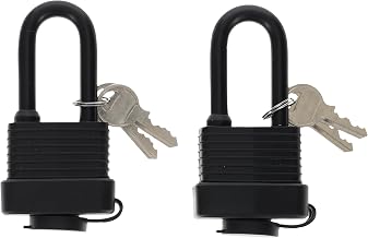 RoadPro RP23LK3 Weather-Resistant Padlock Set, 2-Pack, Durable Security for Home, Work, and Travel