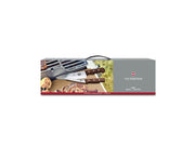 Wood 7 Piece BBQ Cutlery Roll Set with 3.25 In Paring Knife and Storage Bag by Victorinox – 19.5 x 4.1 x 3.25 In, Stainless Steel, Brown, Model 7.4012.7-X2