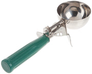 Size 12 Cream Plastic Ice Cream Disher with Handle by Winco – Size 12, 3 1/4 oz capacity, 3.25 ounces, Stainless Steel, Green, Model ICD-12