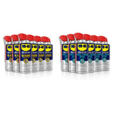 Specialist Silicone Lubricant with Smart Straw Sprays 2 Ways 11 OZ [6-Pack] & Specialist White Lithium Grease Spray with Smart Straw Sprays 2 Ways by WD-40 – 6 pack
