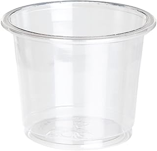 ECO PRODUCTS Compostable Clear PLA Plastic 1oz Small Portion Cups, Case of 5000, Round Cold Food Containers, Renewable Plant-Based, Lid Sold Separately, Disposable, ASTM Compliant, BPI-Certified