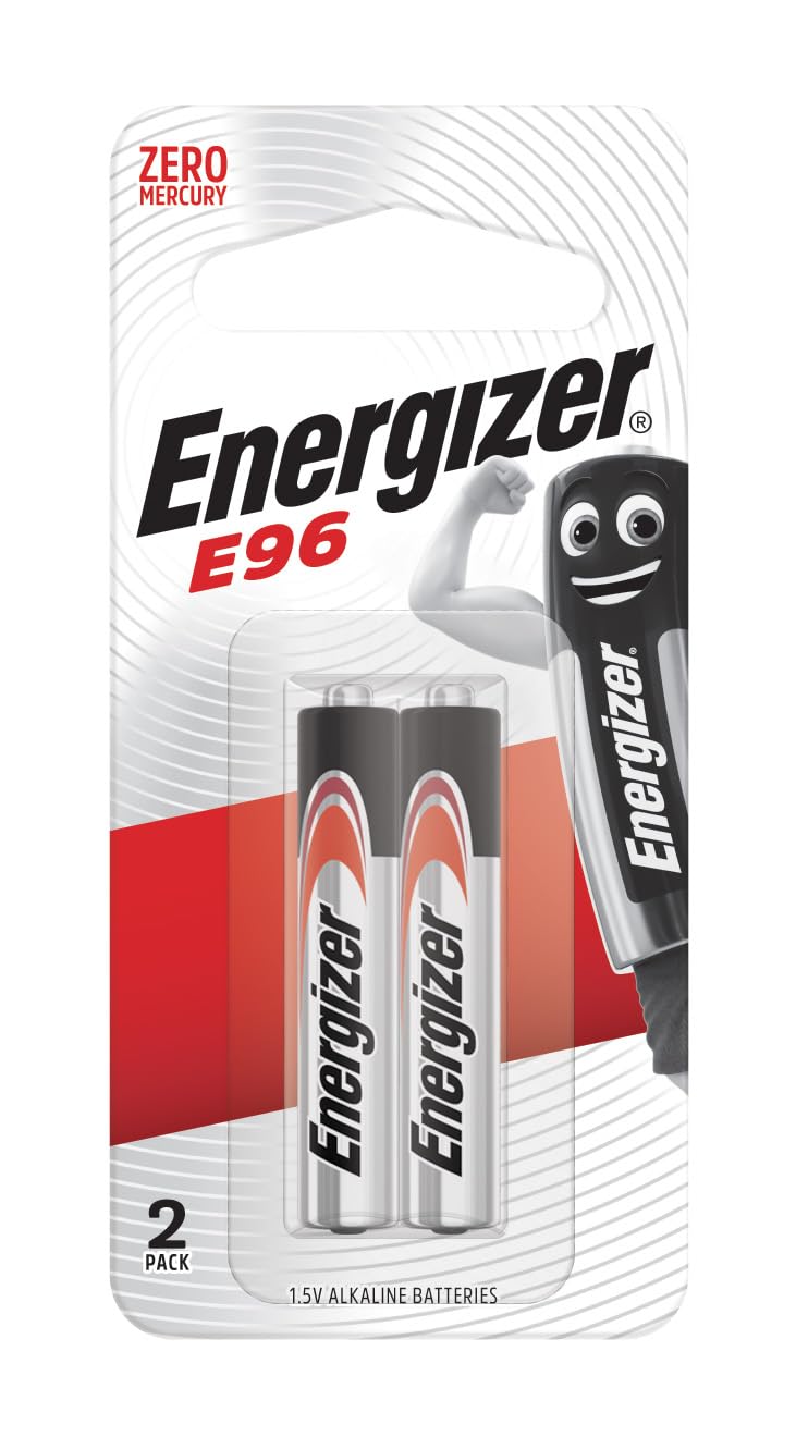 Alkaline Battery (2 pack) by Energizer – 2 Count (Pack of 1), Model E96 AAAA