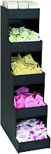 CTVH-5BT Five Section Compartmen Countertop, Condiment Organizer, 26-3/8" H x 6-5/8" W x 13-1/2" D, Black Polystyrene