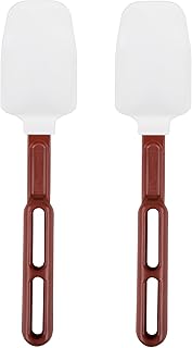 Vollrath 58110 High-Temp Spatula SoftSpoons, Set of 2 (10-Inch, Silicone Spoon Blade),White