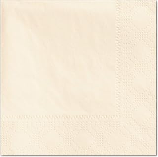 Hoffmaster 180517 Ecru 15" x 17" Paper Dinner Napkins 2-Ply - 125 / Pack