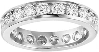 3.00 ct Ladies Round Cut Diamond Eternity Wedding Band Ring in Channel Setting in Platinum