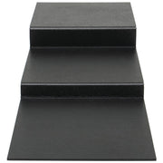 Deli Riser 3-Step Flat Black ABS Riser - 12" L x 29 3/4 W x 4 1/4 H by HUBERT – Plastic, Black, Model AR3SB