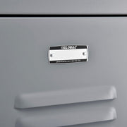 Global Industrial 2-Tier 6 Door Locker – 15" Wx18 Dx36 H, Gray, Assembled