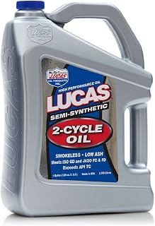 Lucas Oil 10115 Semi-Synthetic 2-Cycle Motor Oil - 1 Gallon (Pack of 4)