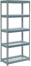 Global Industrial Extra Heavy Duty Shelving 36" W x 24" D x 72" H with 5 Shelves, Wire Deck, Gry
