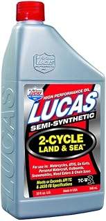 Lucas Oil 10467 Semi-Synthetic 2-Cycle Land and Sea Oil TC-W3-1 Quart