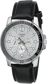 Casio MTP-VD300L-7EV Men's Analog Watch Black Leather Strap
