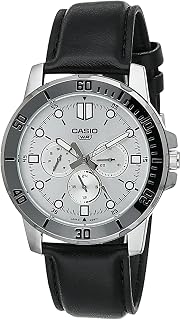 Casio MTP-VD300L-7EV Men's Analog Watch Black Leather Strap
