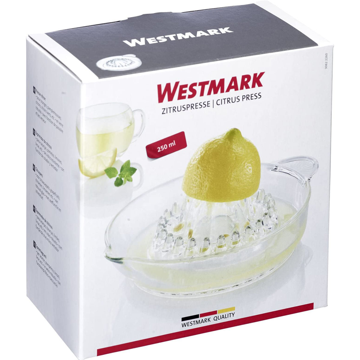 Citrus Juicer by Westmark – individual, 250 milliliters, Glass, Transparent, Model 30822260