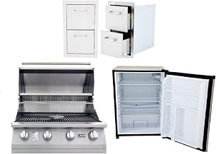 Best of Backyard L-60000 Built in BBQ LP with Double Drawer and 4.5 cubic Stainless Steel Front Door