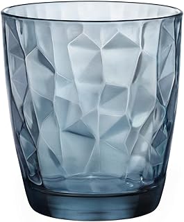 Bormioli Rocco Glass tumbler, blue, 390 ml, 1 unit (pack of 1)