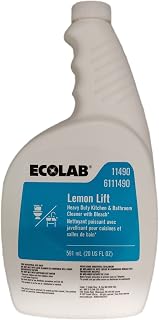 Ecolab Lemon Lift Heavy Duty Kitchen & Bathroom Cleaner with Bleach- 20 FL OZ