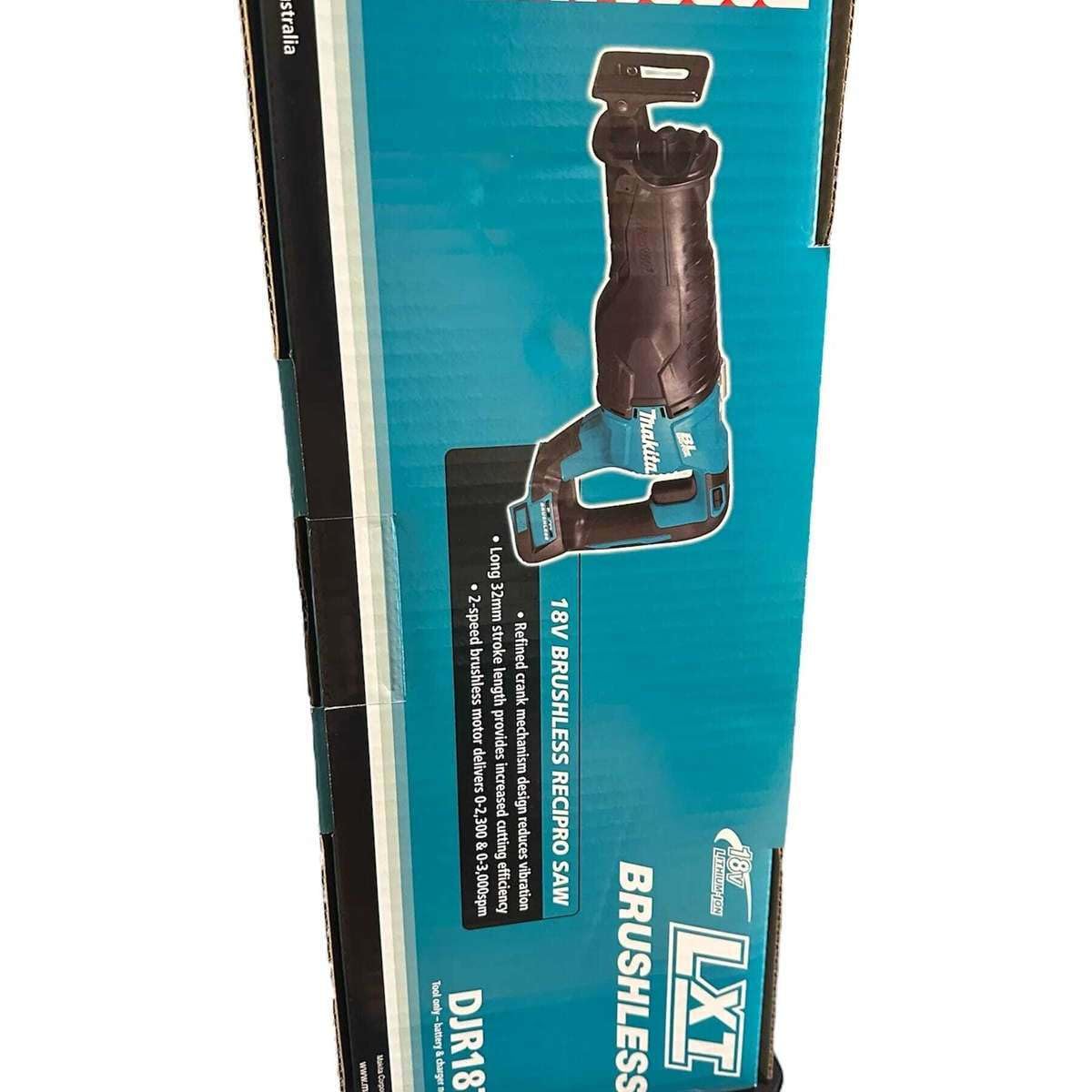 LXT Brushless Reciprocating Saw 18 Volt Bare Unit by Makita – Blue and Black, Model DJR187Z