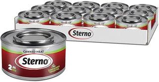 Sterno Canned Heat Ethanol Gel Fuel, 2.25-Hour Burn, 12 Pack | Smart can indicator, UL 2997 validated, indoor or outdoor use