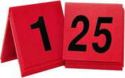 Cal-Mil 226 Break Resistant Number Tents, 3" Width, 3" Height, Red